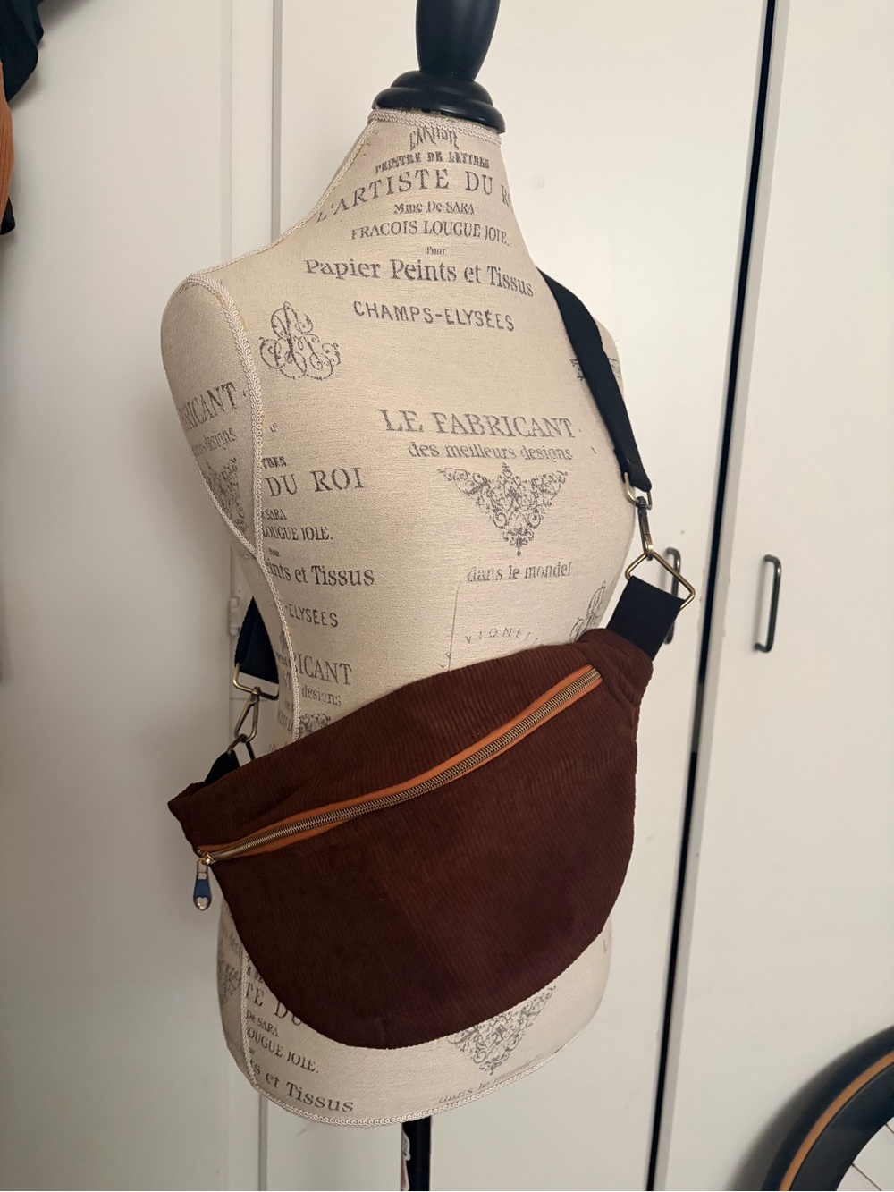 New: Brown Corduroy Crossbody Belt Bag - Unbranded/ unisex bag